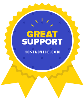 Great Support Badge by Hostadvice | Hostreboot